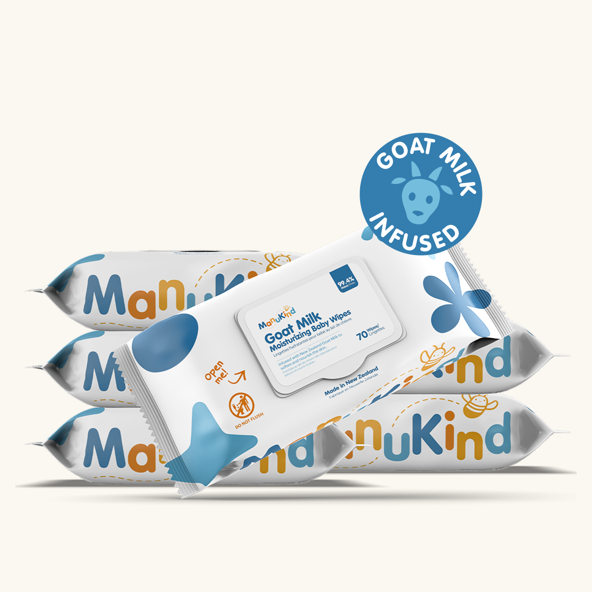 New Zealand Goat Milk Infused Wipes